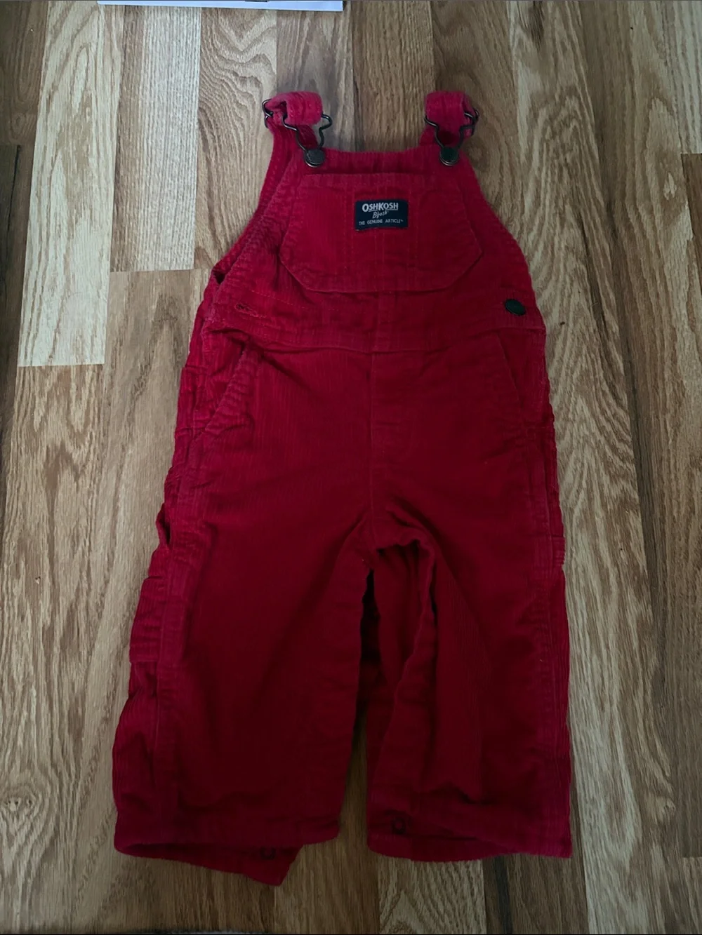 9 month OshKosh B'gosh Red Corduroy Overalls for Kids
